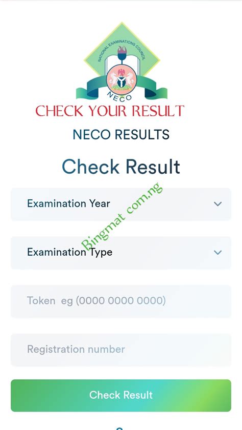 check result neco|NERVS Portal.